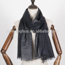 Silver lurex merceized wool scarf